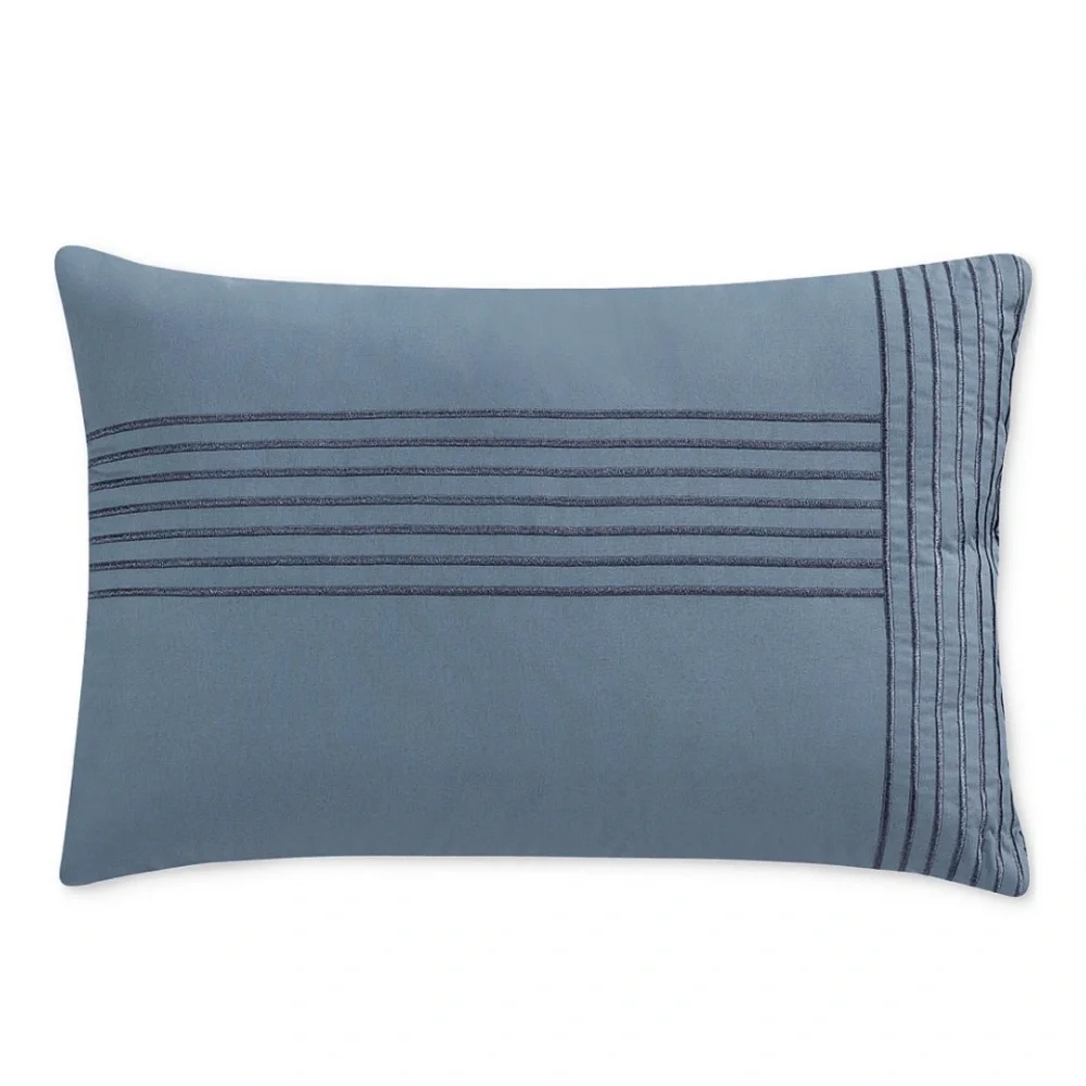 Shawna Pillow Set of 2 NEW Out of Box Periwinkle Gray Velvet 18” and 12 x 20
